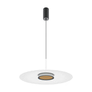 Maytoni Lampadario moderno El 1 luce LED integrato bianco alluminio