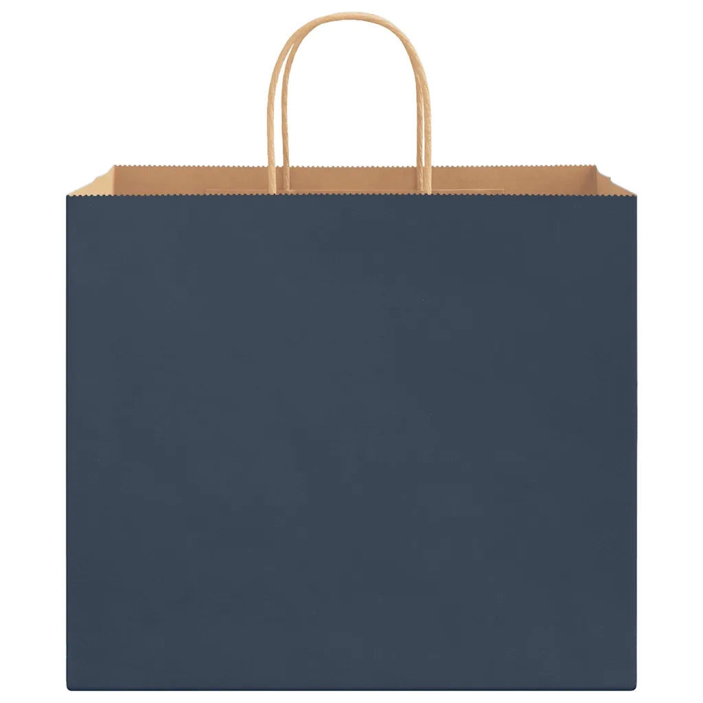 Sacchetti di Carta 250 pz con Manici Blu 32x22x28 cm 4101708