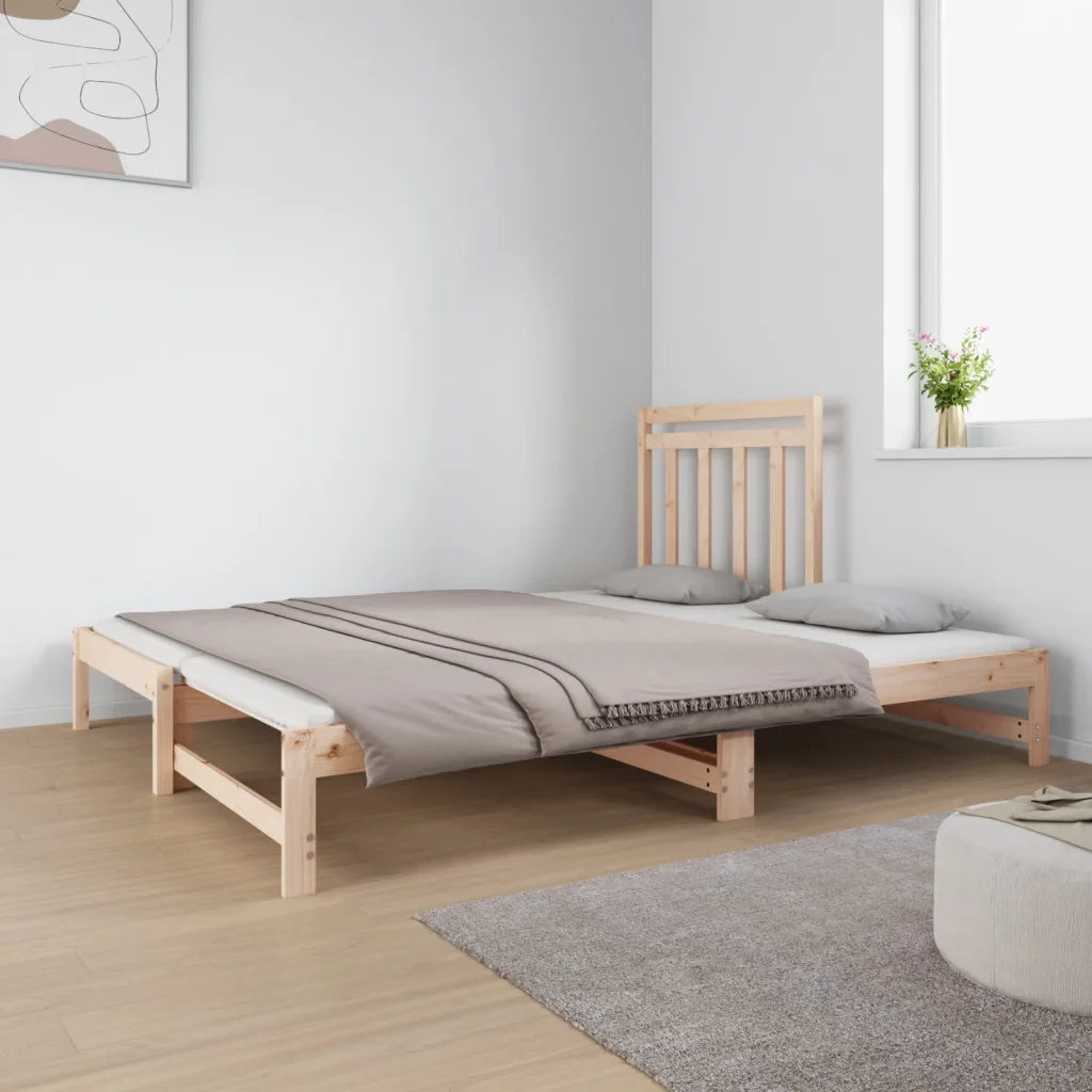 Dormeuse Estraibile 2x(90x190) cm Legno Massello di Pino cod mxl 34240