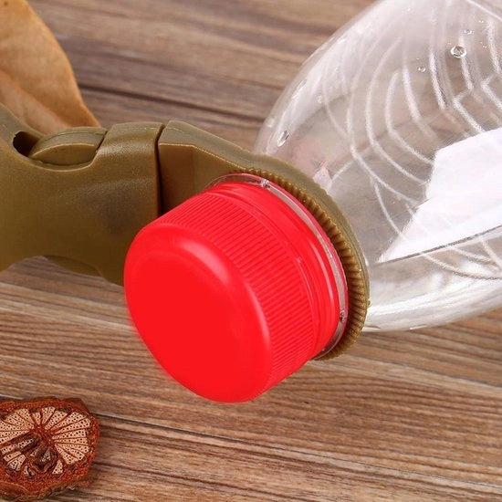Flessa portatile con cinturino e clip per camminare - 1 pezzo - flessa cinturino zaino a schiena - attaccapomelli - attrezzi.