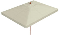 Ombrellone da Giardino 2,5x3,5 m Palo Ø57 mm in Legno Telo in Acrilico Ecrù