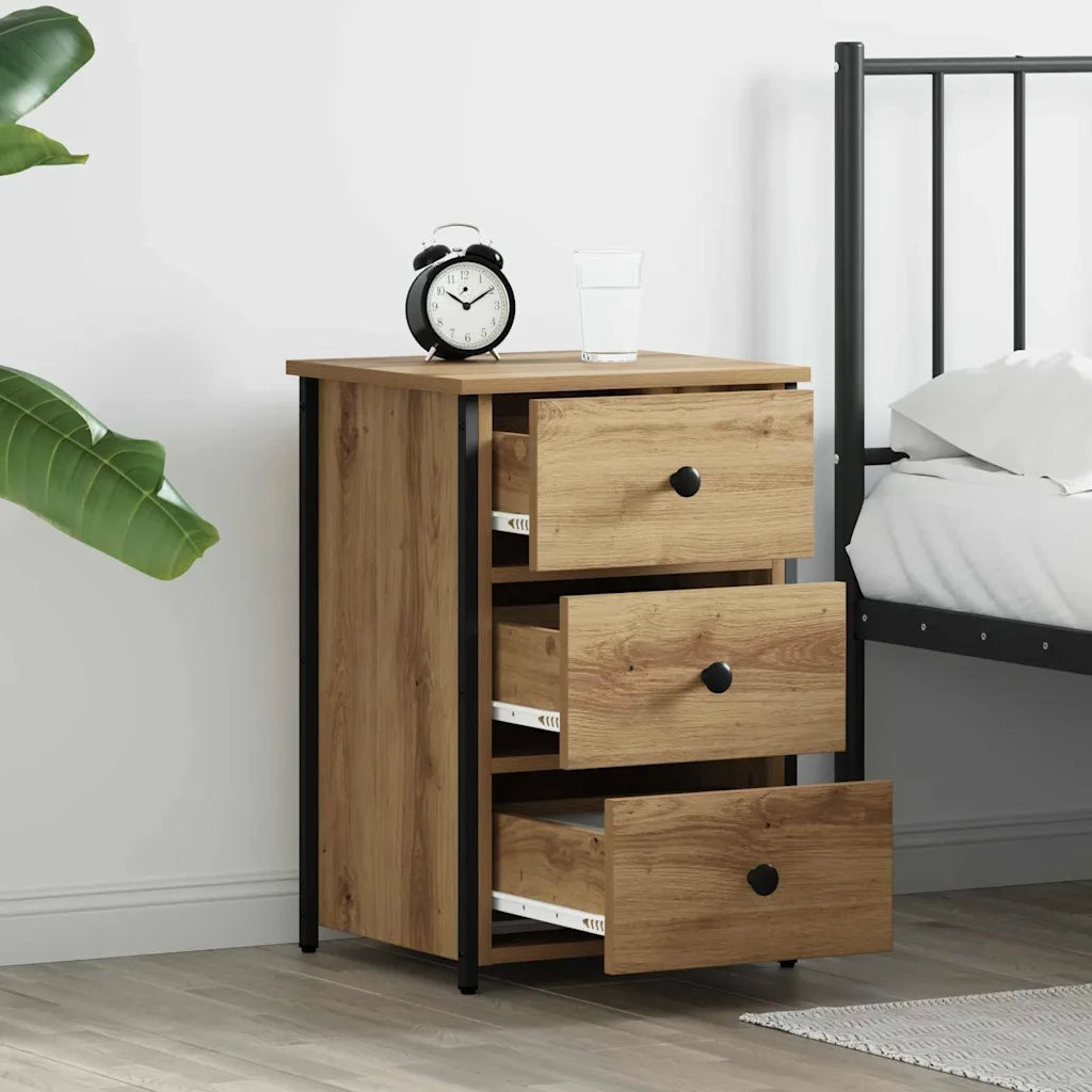 Armadio da Notte con cassetto 2 pcs Marrone 40 x 36 x 60 cm