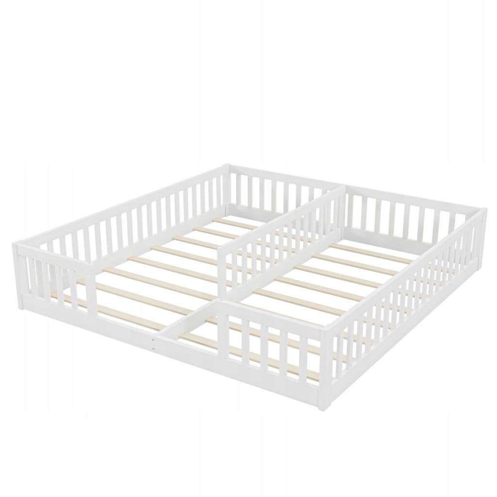 Letto a pannello 90x200 - Xylo - Bianco in pino con sponde