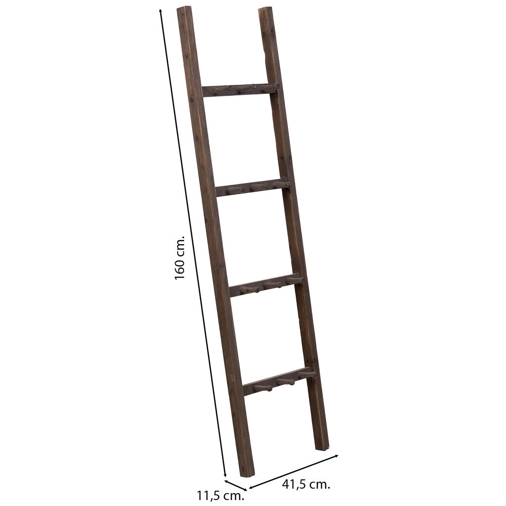Scaffale a scala in legno 41,5x11,5x160h cm