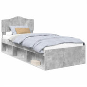 Letto singolo | Letto per adulti | Struttura del letto Grigio Concret¨¨ 75 x 190 cm Pino massello