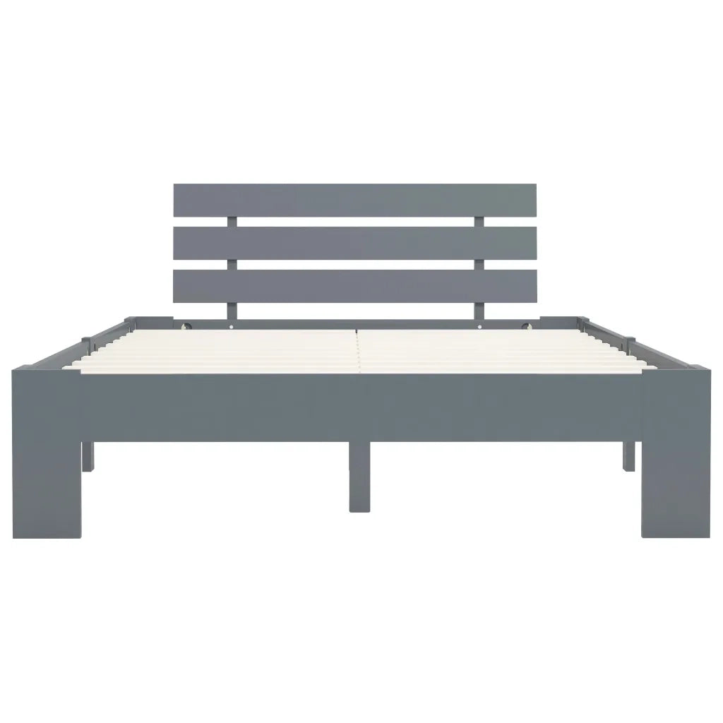 Giroletto senza Materasso Grigio 140x200 cm in Legno di Pino