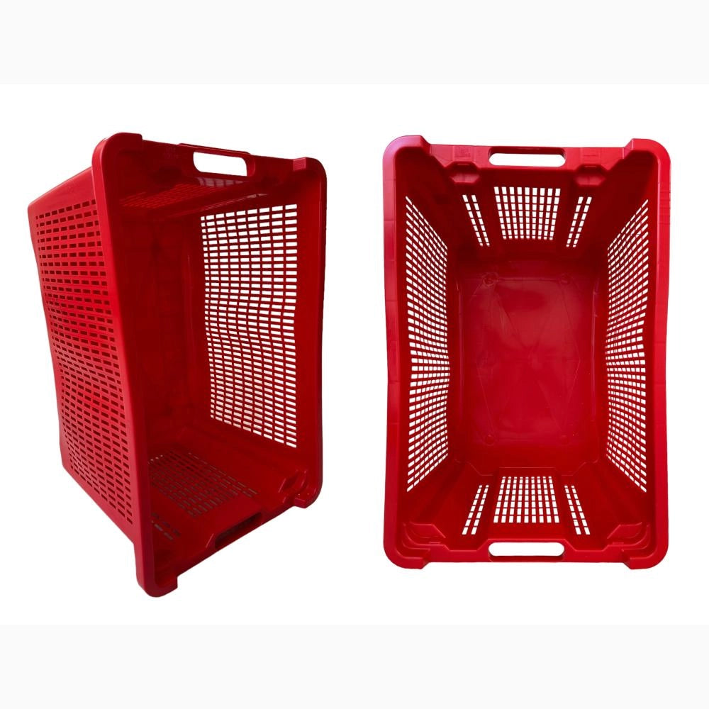 Cassa Cassetta agricola ortofrutta Salvaspazio 52x29x42H cm ROSSA FONDO CHIUSO 12 PEZZI