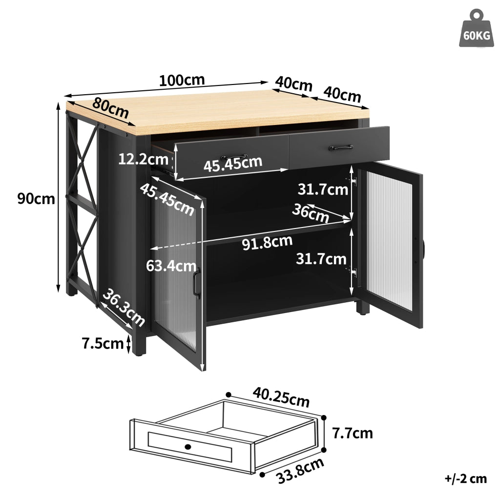 Tavolo Bar con Sgabelli Set 4 Persone LED ¨C MINIMAL ¨C Nero, Piano Cucina