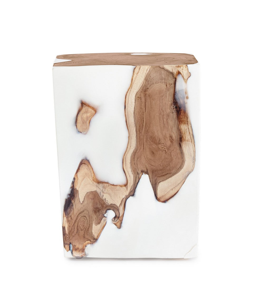 Tavolino da Soggiorno 30x30x40 cm in Legno Melty Bianco