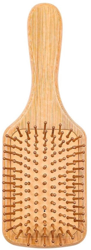 Crona d'oro - Setole per capelli in bambù - Spazzola per massaggi - e naturale