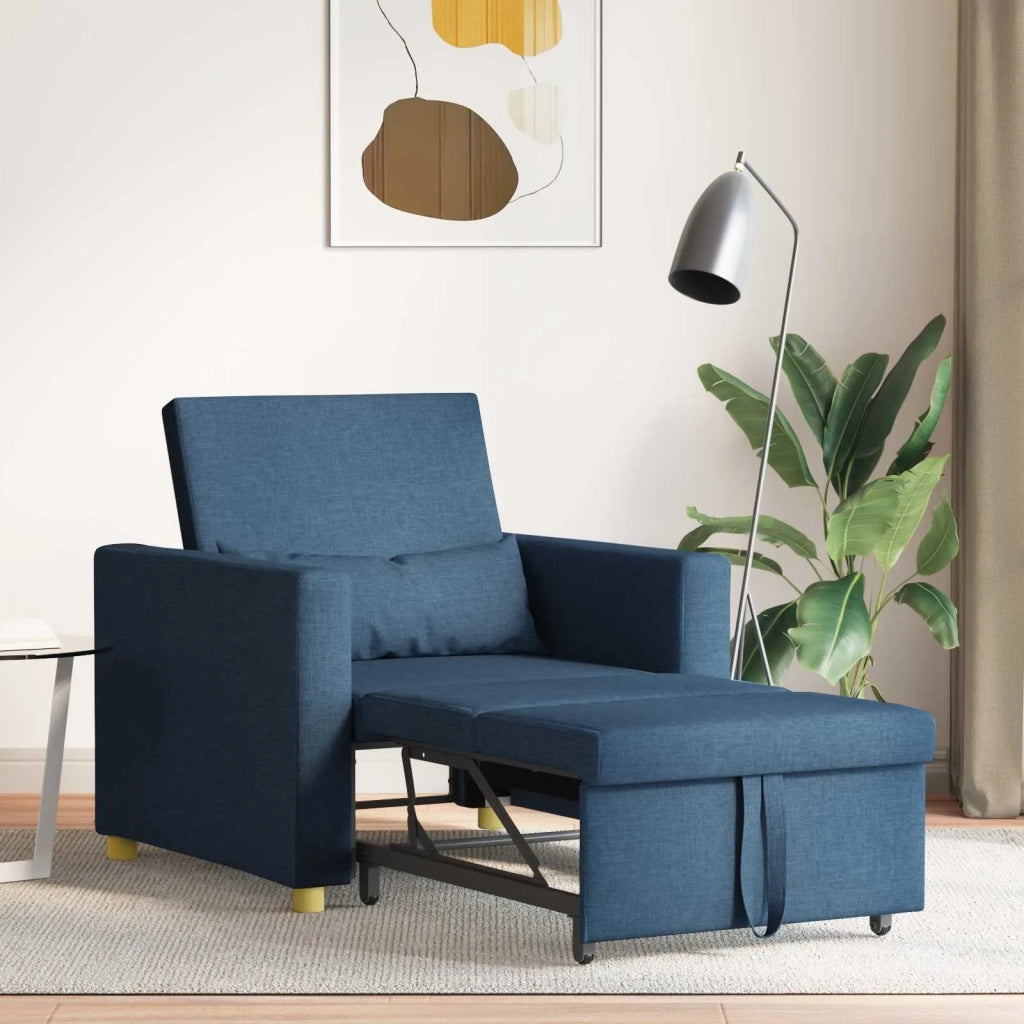 Divano letto estraibile singolo Blu 90 x 165 x 87 cm Tessuto 42002692
