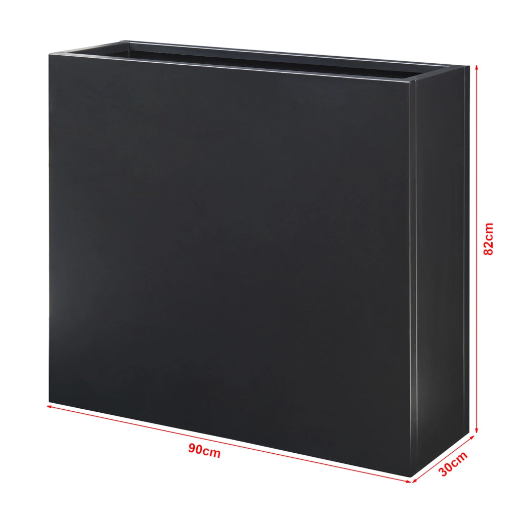 Fioriera Vaargel in Acciaio Portafiori 82x90x30 cm - Nero casa.pro