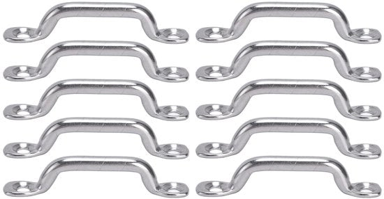 Set di occhielli da 10 - 316 Acciaio Inossidabile - Materiale di fissaggio - Accessori per barche - Occhielli per kayak - Duraturo e resistente - Attacco di fissaggio