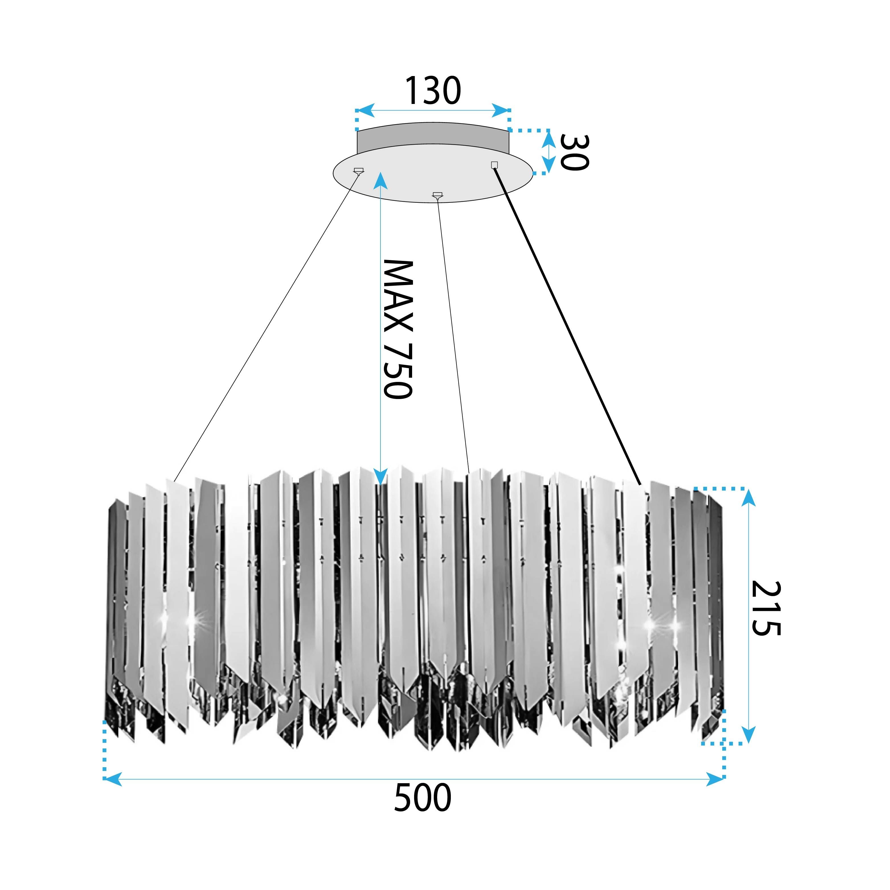 Lampada APP1764-8CP Metal Gold