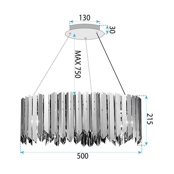 Lampada APP1764-8CP Metal Gold