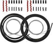 Kit di cavi di cambio per bicicletta - 2 pezzi - Cavi di cambio per bicicletta - Kit di contenitore - Bicicletta da montagna/BMX/Racing - PVC/Acciaio inossidabile - Lunghezza 1,55m/2,1m - Kit di cavi per bicicletta