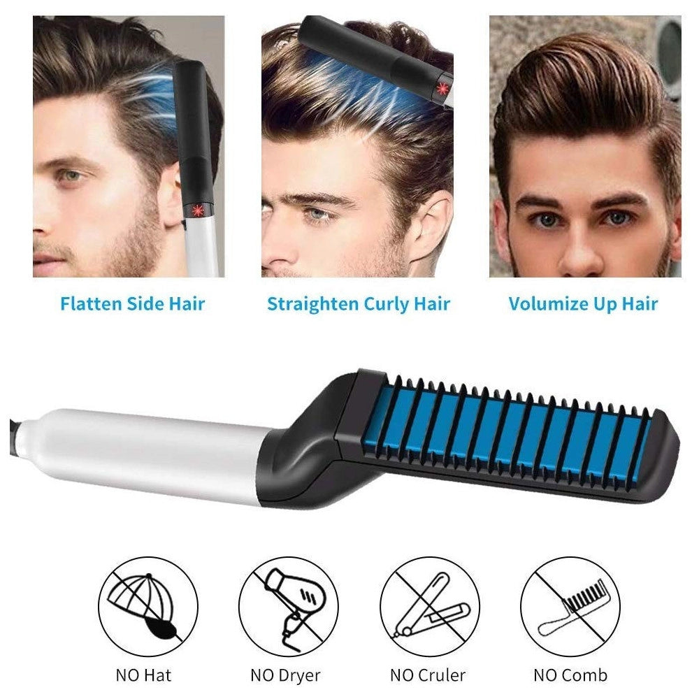 Trade Shop - Pettine Elettrico Spazzola Per Capelli Professionale Lisci E Ricci Multifunzione -