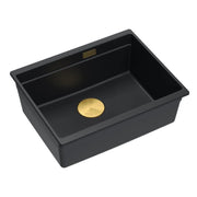 Lavello In Granito Logan 100 Black Tappo oro