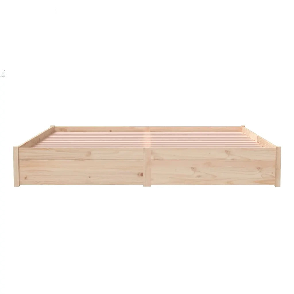 Giroletto senza Materasso-Struttura Letto in Legno Massello 200x200 cm 406592