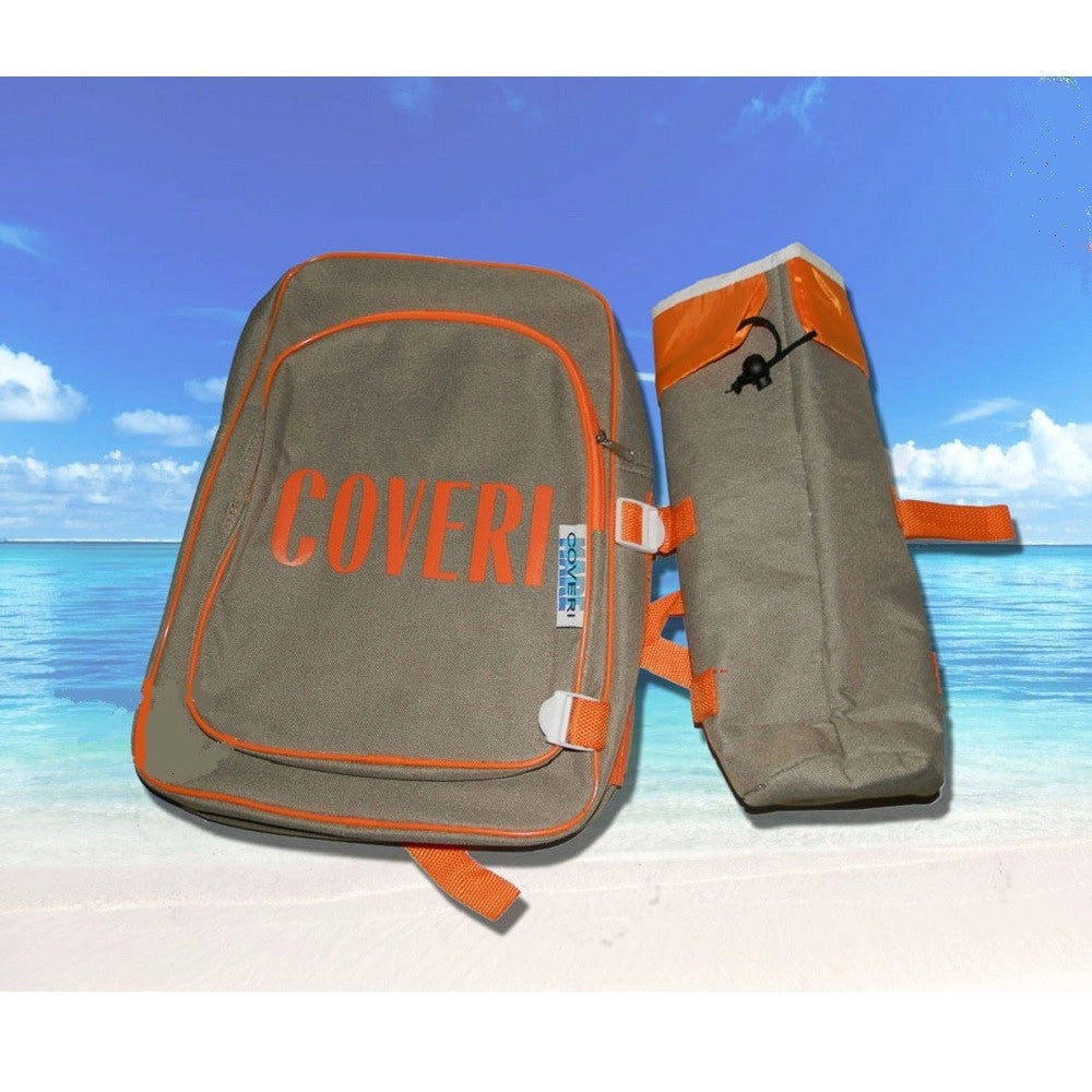 Trade Shop - Borsa Termica Zaino Frigo 5 Lt + Porta Bottiglie Termico 1,5 Lt Mare Vacanza -