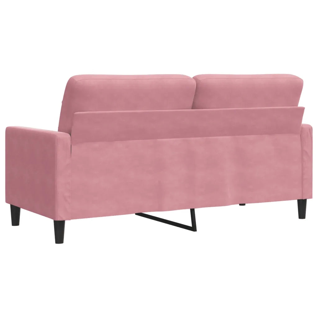 Divano a 2 Posti Rosa 140 cm in Velluto