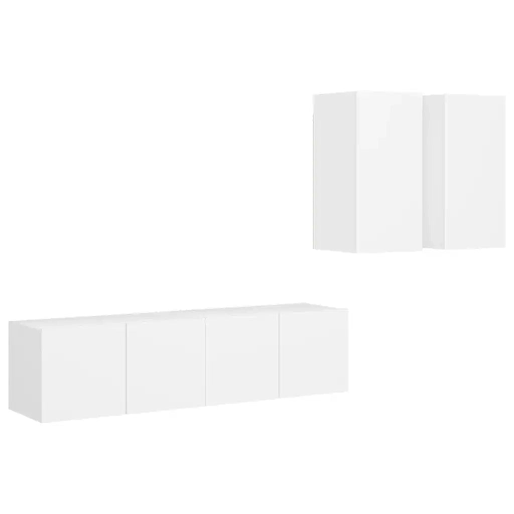 Set Mobile TV 4 pz Bianco in Truciolato cod mxl 33898
