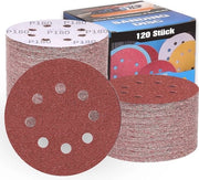 125mm Schijve di Trapano - 120 Pezzi di Piastra di Trapano a Forma di Cerchio con 8 Fori