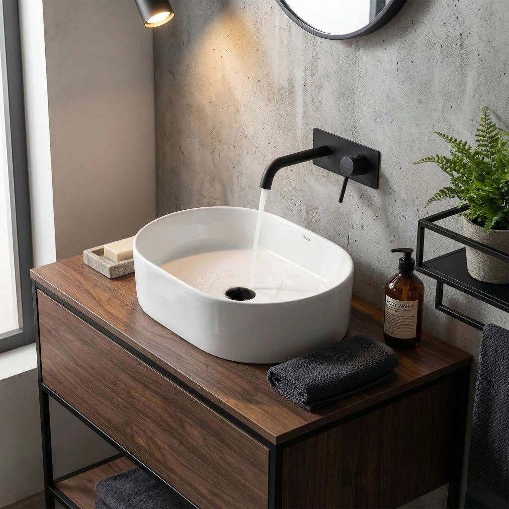 Lavabo Da Appoggio In Ceramica Rea Nadia 46