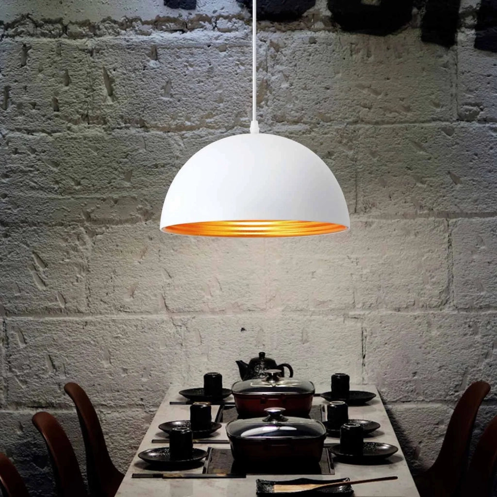 LÚZETE - LAMPADA DA SOFFITTO IN ACCIAIO BIANCO Ø 30 CM IRUNE