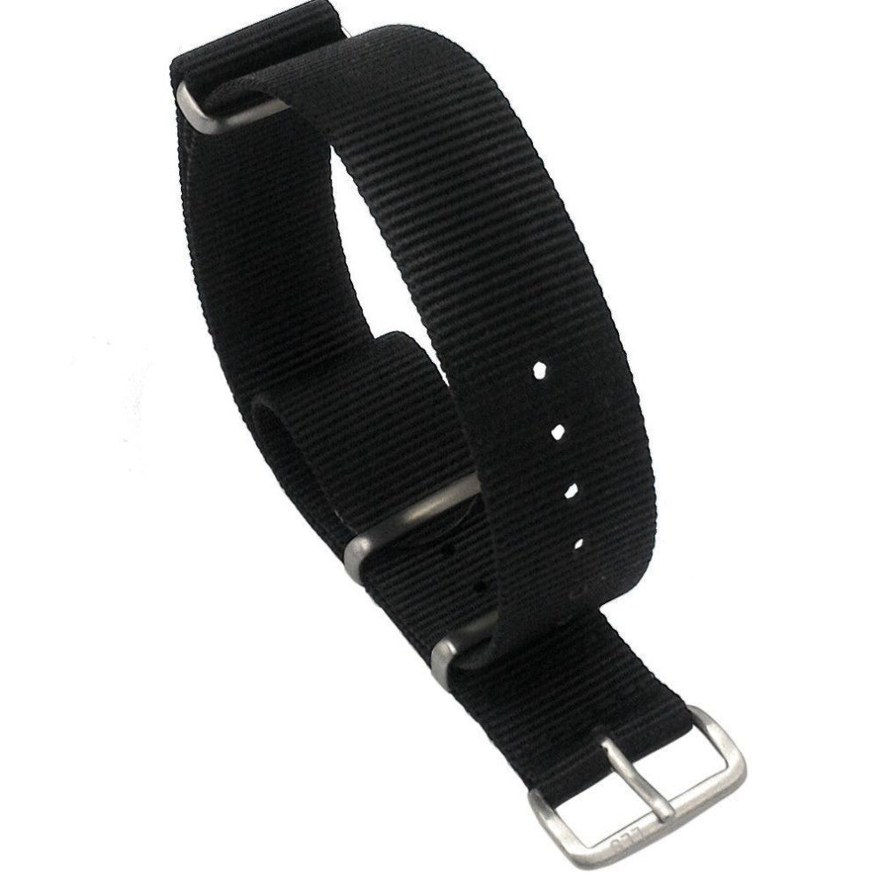 Trade Shop - Cinturino In Nylon Universale Ricambio Per Orologio Larghezza 20mm Nero -