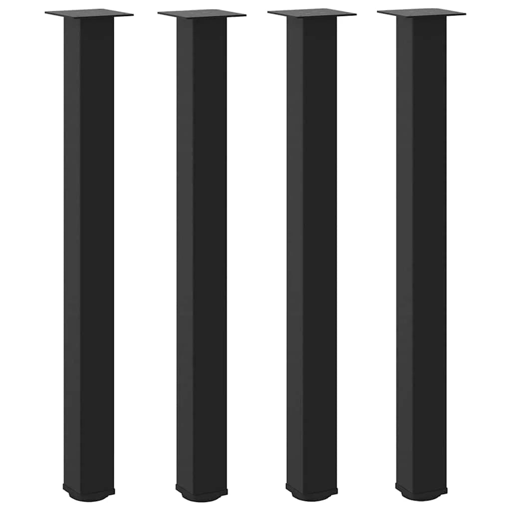 Set di 4 gambe regolabili per tavolo da bar 90 x 90 x 92 cm design moderno acciaio nero cucina 02_0056769