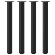 Set di 4 gambe regolabili per tavolo da bar 90 x 90 x 92 cm design moderno acciaio nero cucina 02_0056769