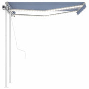 Tenda Automatica con Sensore Vento e LED 3x2,5 m Blu Bianca 3069911