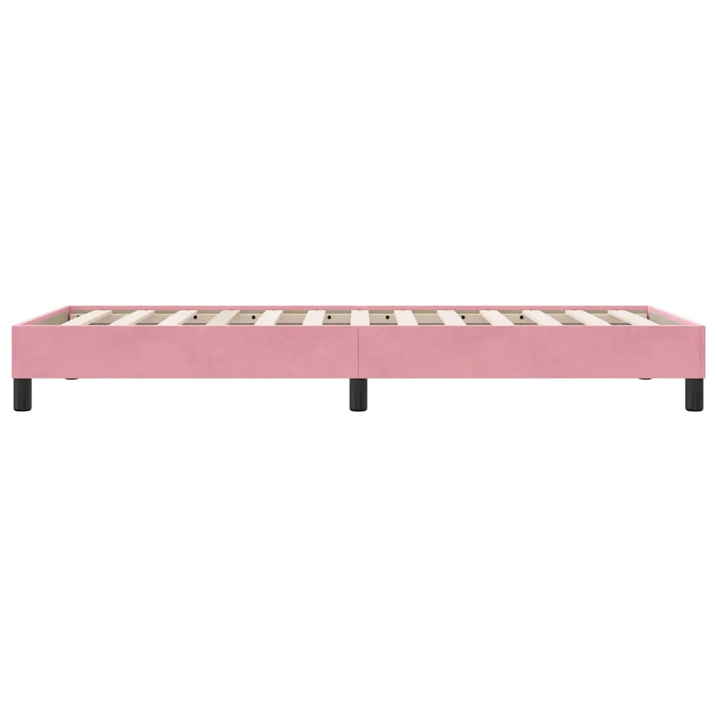 vidaXL Giroletto senza Materasso Rosa 100x220 cm Velluto