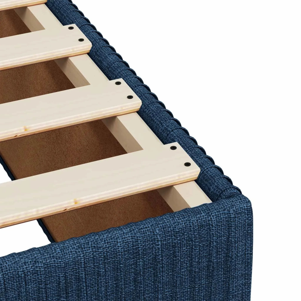 Letto box spring con materasso Blu 100 x 200 cm Tessuto 3451411