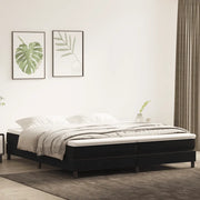 Giroletto a Molle con Materasso Nero 200x220 cm in Velluto 3315989