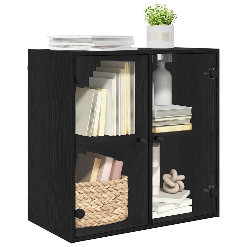 Armadietto a muro Rovere Nero 68 x 37 x 68,5 cm