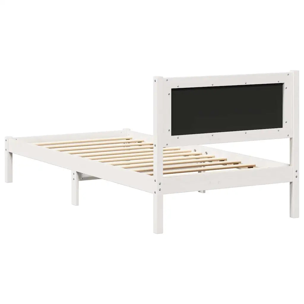 Letto con Testiera Rivestita Grigio chiaro 90 x 200 cm 878288