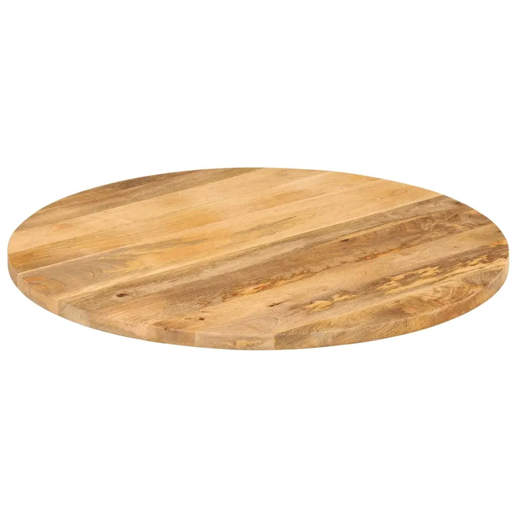 Piano per Tavolo Ø 90x2,5 cm Rotondo in Legno Massello di Mango 370068