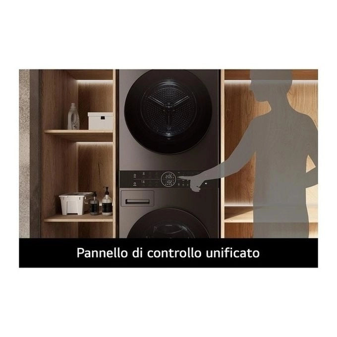 LG WashTower WT1210BBF Colonna Bucato 12/10kg AI DD, Classe A, Pannello unificato