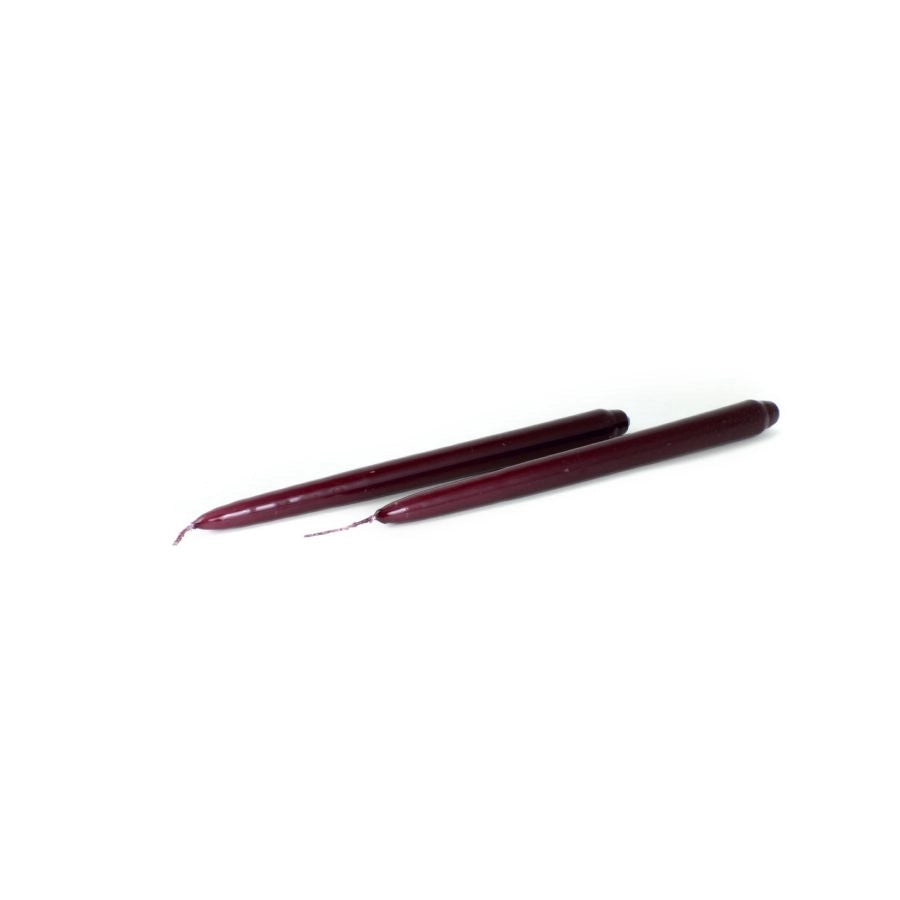 CANDELE 2 PEZZI A STELO BORDEAUX LUCIDO 25 CM DI MERCURY