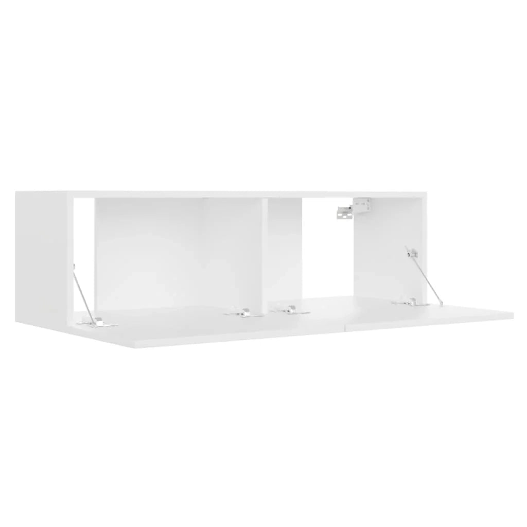 Mobile TV multimediale mensola TV credenza TV per sala da pranzo soggiorno camera da letto 100 x 30 x 30 cm legno ingegnerizzato bianco 02_0025432