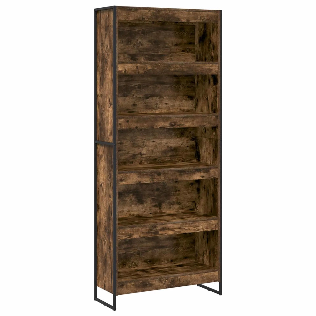 Armadio per Libri 2 pcs Quercia Fumosa 80 x 30 x 155 cm