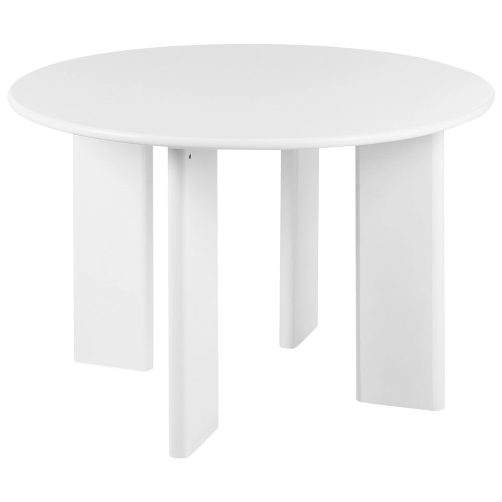 Tavolo da pranzo bianco con struttura in MDF ø 120 cm rotondo moderno