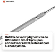 Stilo per Marcatura G2 - Puntina in Metallo Duro - Adatta per Acciaio/Lamiera/Plastica/Vetro - Lunghezza 128 mm - Durezza HRC55 - Robusto e Pratico - Penna per Marcatura