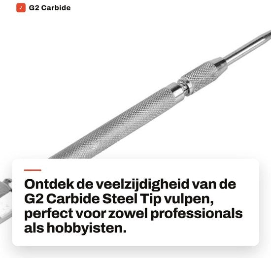 Stilo per Marcatura G2 - Puntina in Metallo Duro - Adatta per Acciaio/Lamiera/Plastica/Vetro - Lunghezza 128 mm - Durezza HRC55 - Robusto e Pratico - Penna per Marcatura