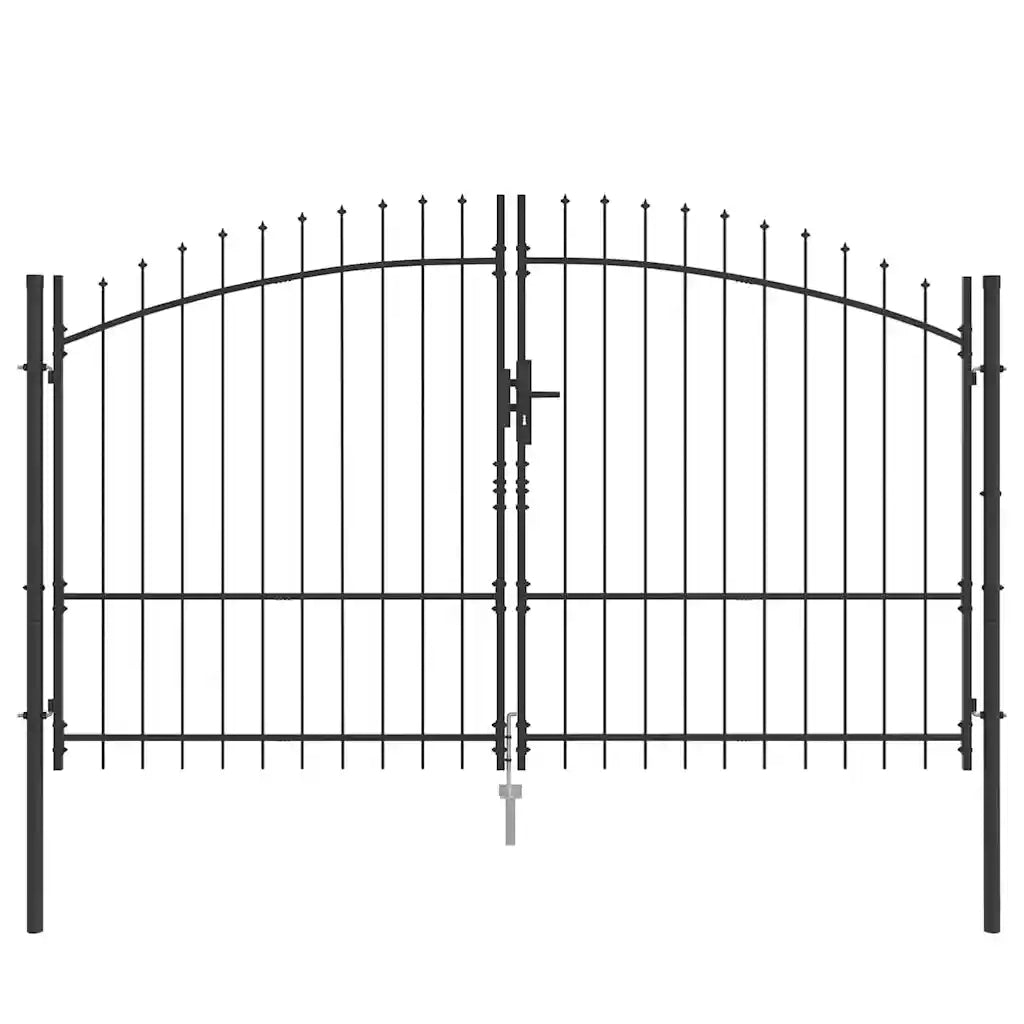 Cancello Doppio Woerden Grigio 299,5 x 224,5 cm Acciaio 42008848