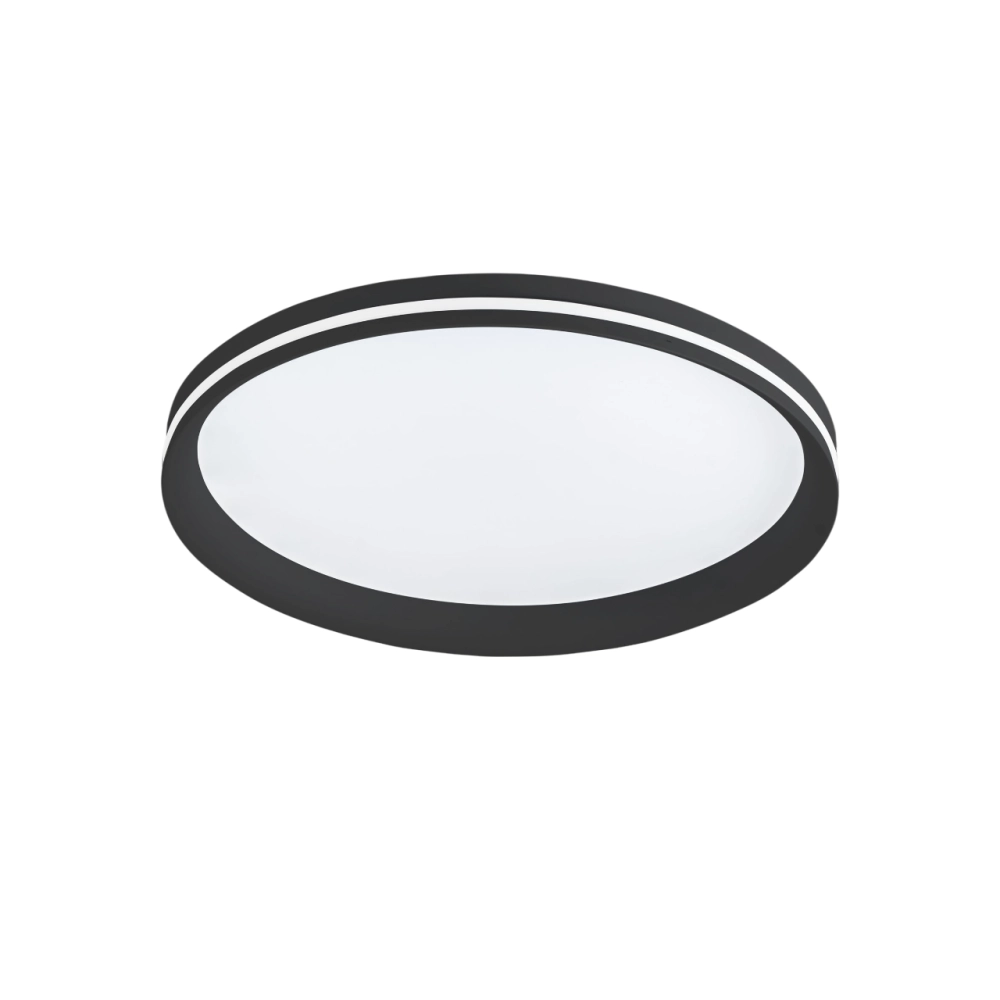 Isy - Applique da soffitto a LED in alluminio Fabas Luce - Led integrato 52W IP20 Nera
