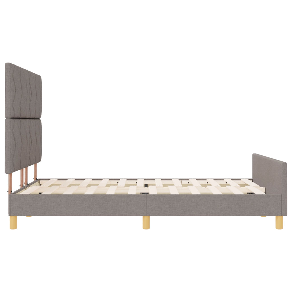 Letto  in Tortora, 160x200 cm, Tessuto