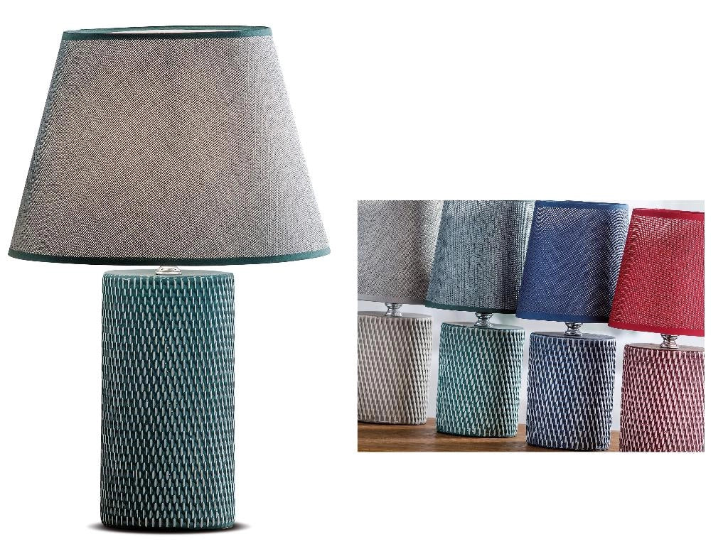 Lampada da tavolo con base in ceramica nolan 25 x 39 cm 4 Colori